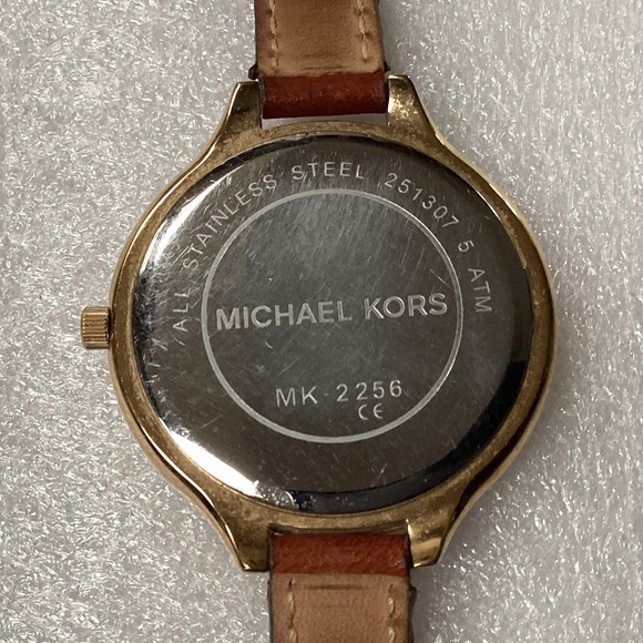 Michael Kors Slim Runway Double Wrap Brown Leather Band Women’s Watch MK-2256 - Picture 14 of 16